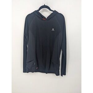 Fieldsheer Heated Baselayer Women Large Black Merino Wool Sweater Hoodie Warming